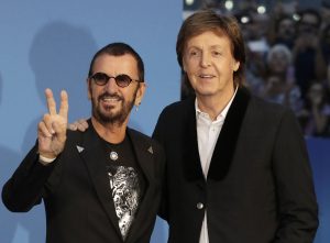 Paul and Ringo arriving at the premiere