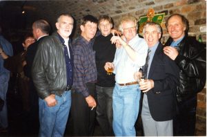 Rod Davis, Eric Griffiths, Len Garry, Pete Shotton, Colin Hanton and John 'Duff Lowe' at the Cavern Club