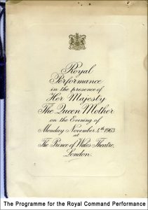 The programme for the Royal Command Performance