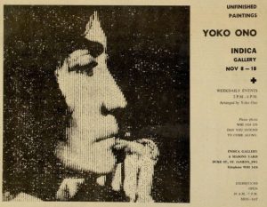 An ad for Yoko exhibition - showing the start date of November 8th
