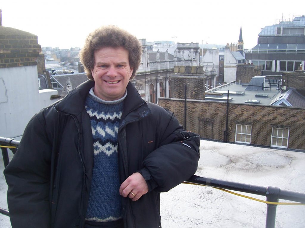 Blogger Richard Porter on the roof of 3 Savile Row - 30th January 2009