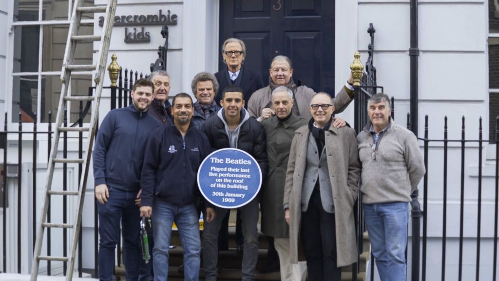 Blue Plaque Erected to Commemorate the Beatles Rooftop Concert