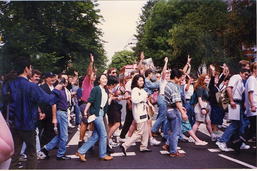 Beatles Fans on the Abbey Road Crossing, London,