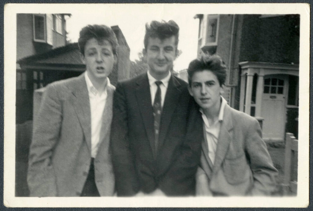 Paul McCartney, George Harrison and Ivan Vaughan, 