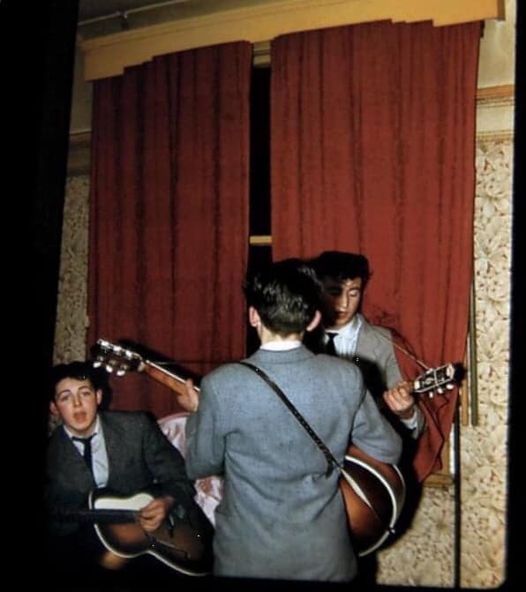 John Lennon, Paul McCartney, and George Harrison, Liverpool 1958. 