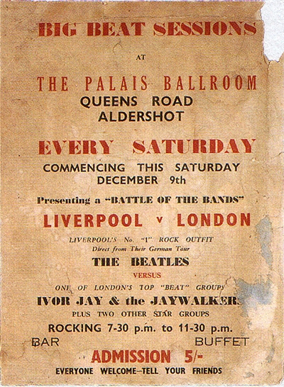 Poster for the Aldershot gig